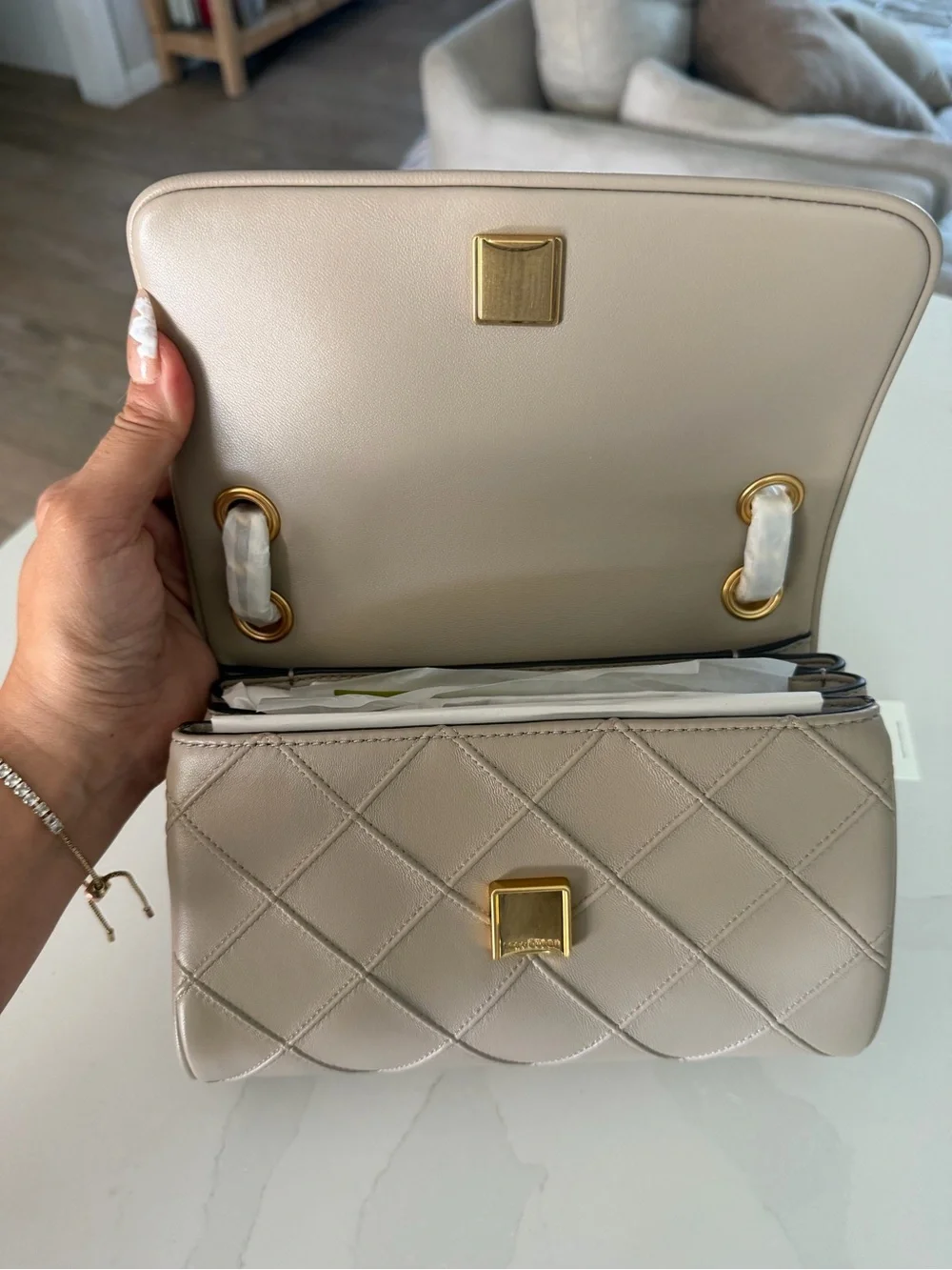 Tory Burch Small Fleming Soft Shoulder Bag in Fresh Clay MSRP $630 NEW - Picture 9 of 10